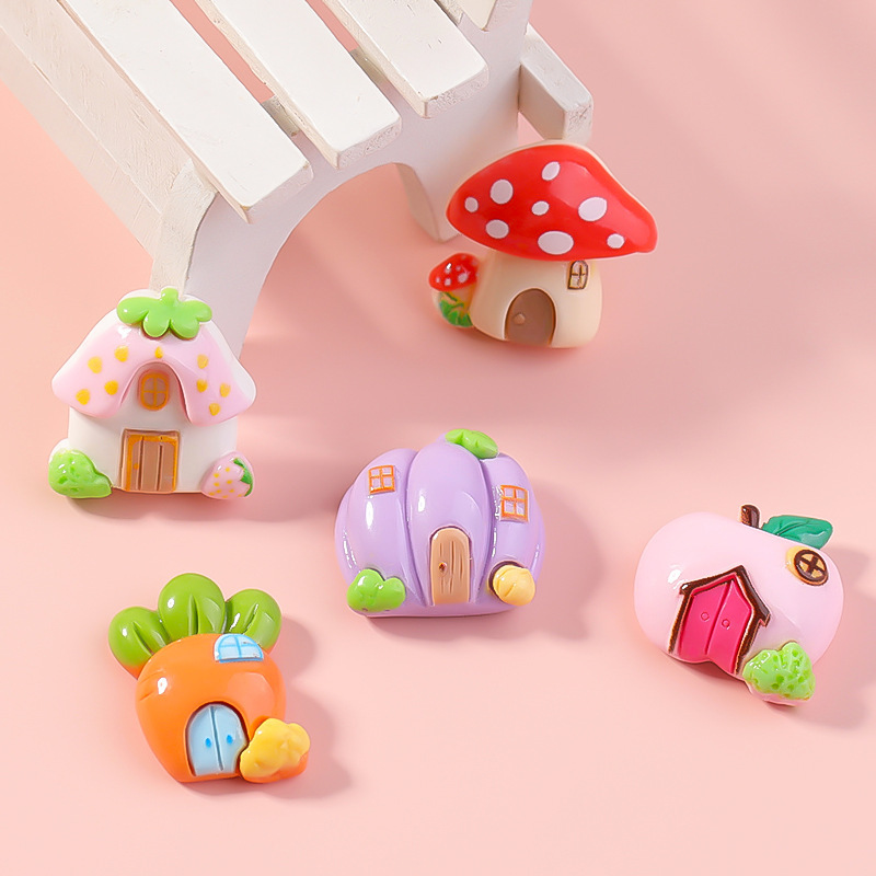 樹脂diyアクセサリーアニメ童話小屋クリームケース冷蔵庫キーホルダー手作り|undefined