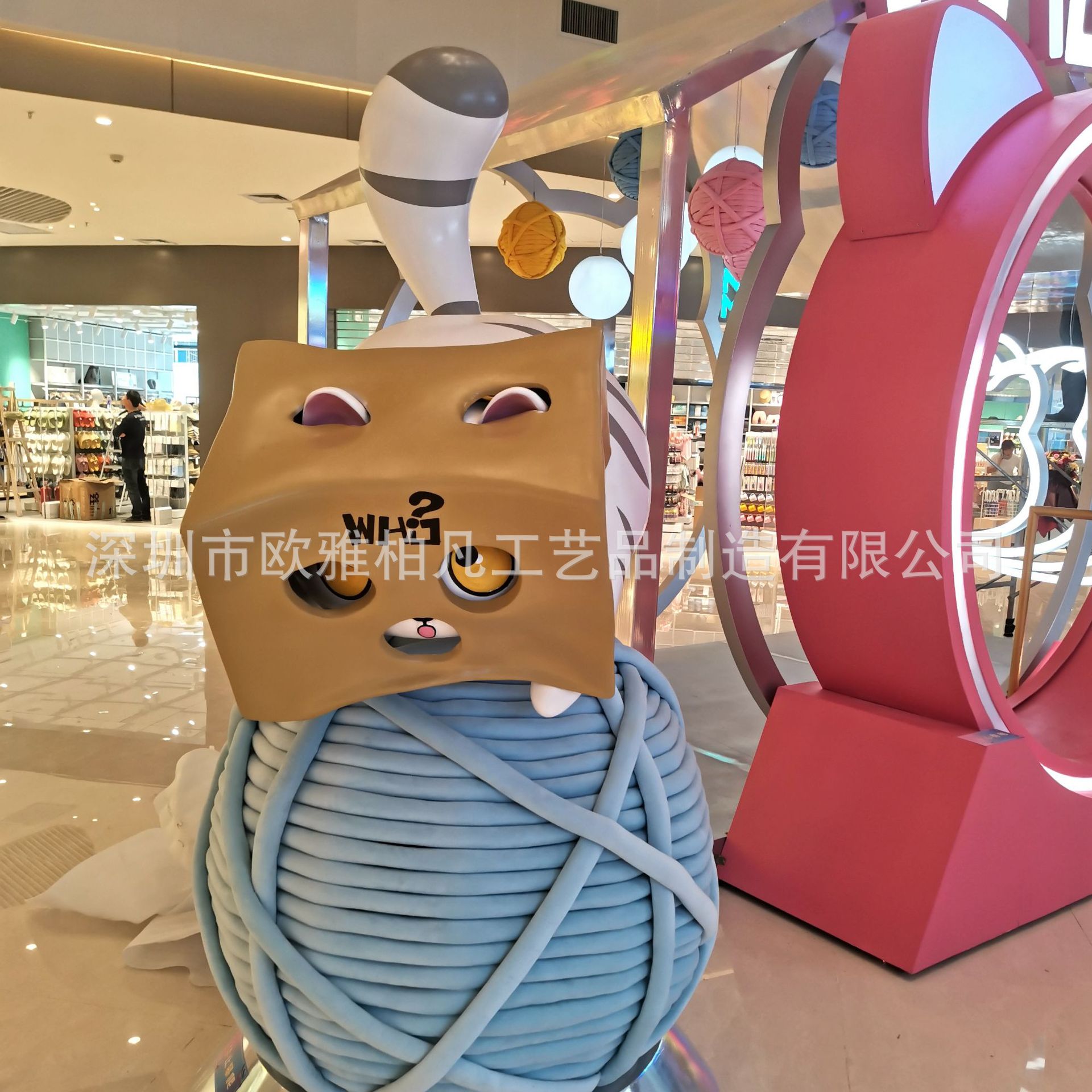 供应玻璃钢制品 情人节厨师可爱泰迪熊仔卡通造型玻璃钢男女美陈