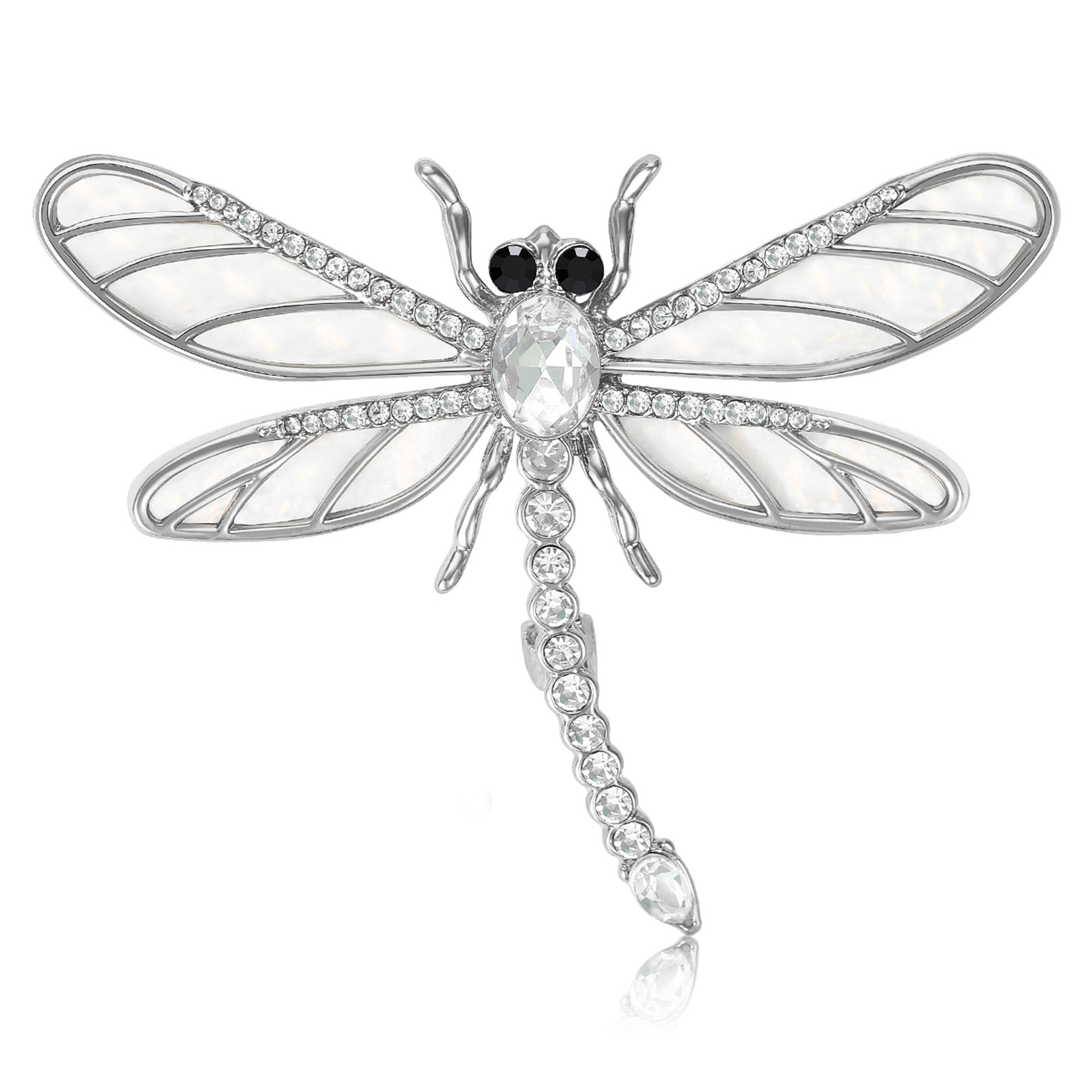 Spilla vintage da donna elegante con perle e cristalli per abito_voghion.com