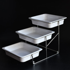 2F三層多層食物水果點心蛋糕拼盤仿瓷密胺自助餐托盤展示架透明翻