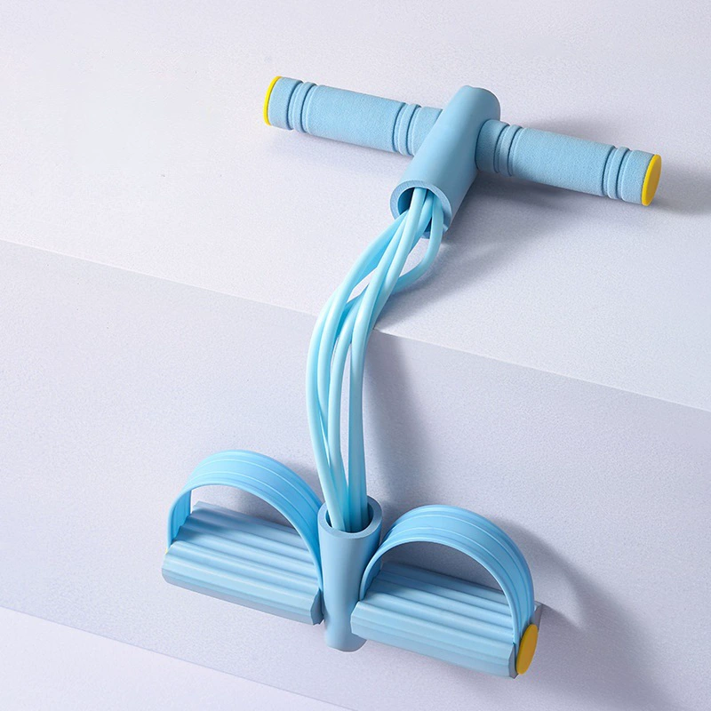 Pedal Puller Resistance Trainer, TPE Tube & NBR Foam, 4/6/8-Tube Options, Portable Ab Workout