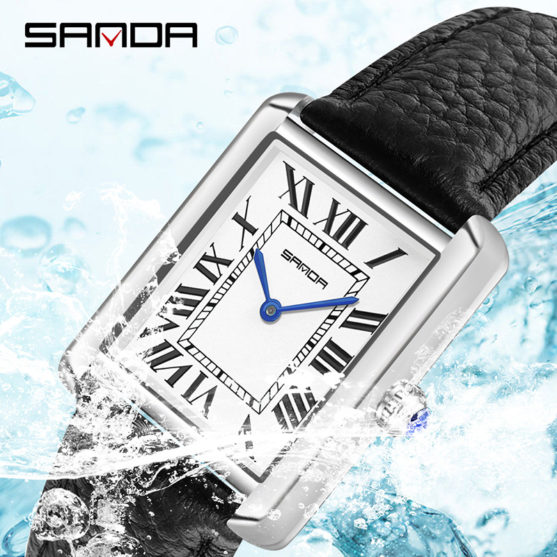 Sanda New Small Dial Women's Quartz Watch Fashion Roman Scale Watch Fashion Trend Watch Waterproof Steel Band Watch