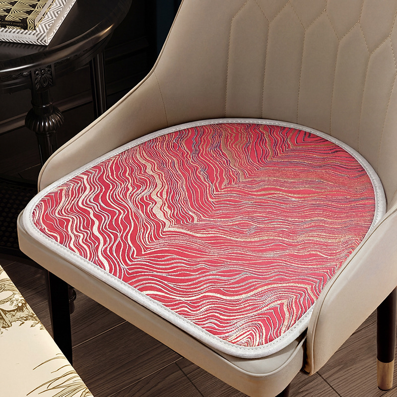 Silla de comedor de hielo de verano cuatro estaciones cojín de oficina universal en forma de herradura cojín de asiento de asiento de caballo respirado antideslizante