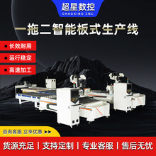 全自动木工家具开料机橱柜门数控雕刻机PVC亚克力一拖二切割机