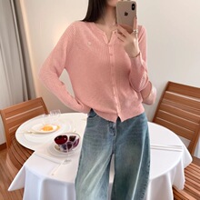 法式小香风短外套女2026新款韩版显瘦百搭气质针织开衫上衣