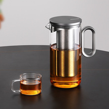 39N尚明家用泡茶壶耐热过滤玻璃茶壶简约水壶大容量单壶茶具套装