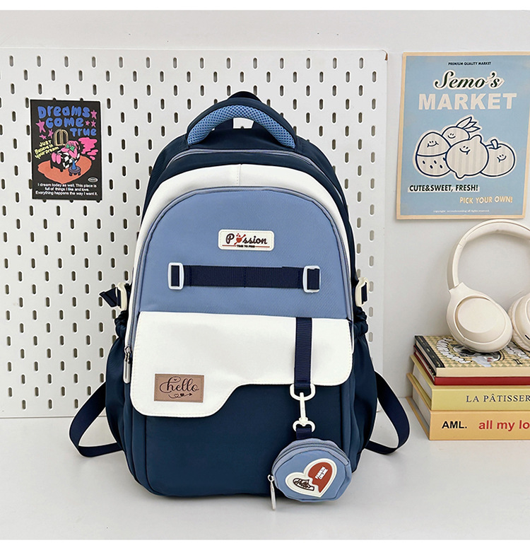 Trendy Color Block Backpack For Teens - Large Capacity School Bag With Breathable Cushion Straps & Stylish Prints_voghion.com