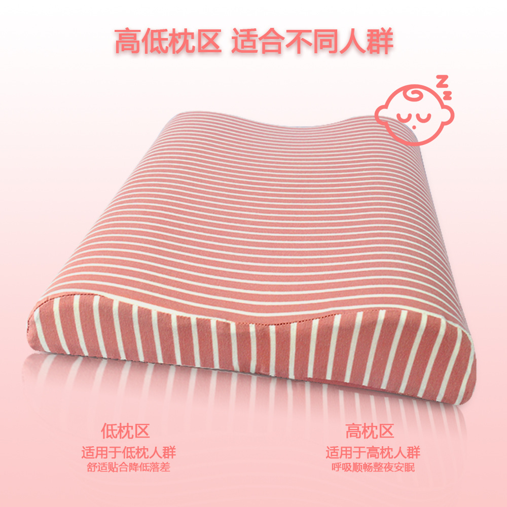 almohada de algodón de memoria personalizada transfronteriza almohada de ondas altas y bajas almohada de rebote lento almohada de sueño almohada de protección del cuello almohada de columna cervical personalizada image 3