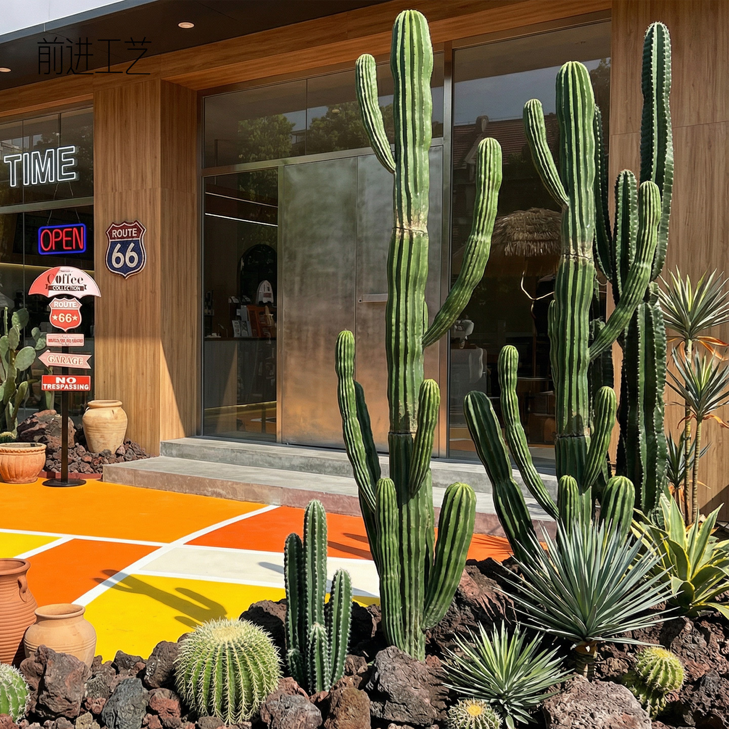 Gran Cactus Internet celebridad B & B paisaje decoración arena planta simulación Marruecos cactus columna gran bola de cactus image 4
