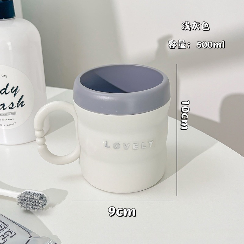 家用亲子情侣竹节双层加厚仿陶瓷刷牙杯高颜值简约牙杯漱口杯批发|undefined