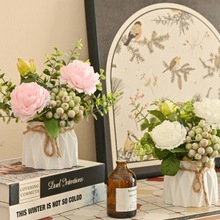 小众清新花桌面摆件假花客厅茶几装饰花餐桌花摆花绢花摆设无