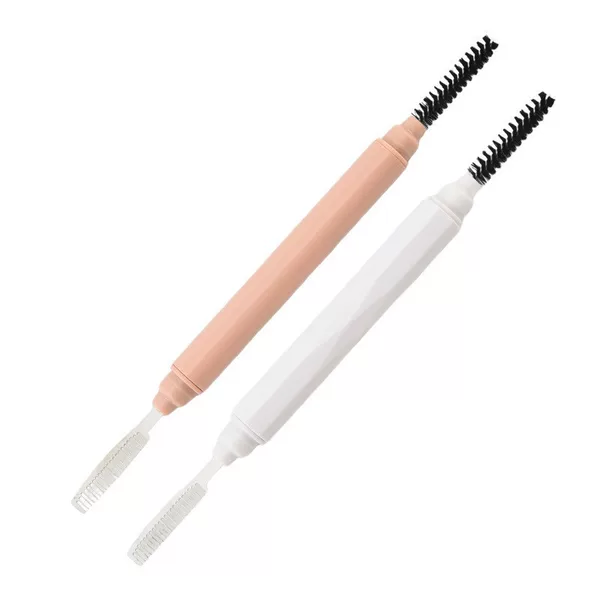 Cross-Border Stainless Steel Eyelash Brush, Steel Tooth Eyebrow Comb, Eyelash Comb, Multi-Functional Eyelash Styling Aid at Both Ends