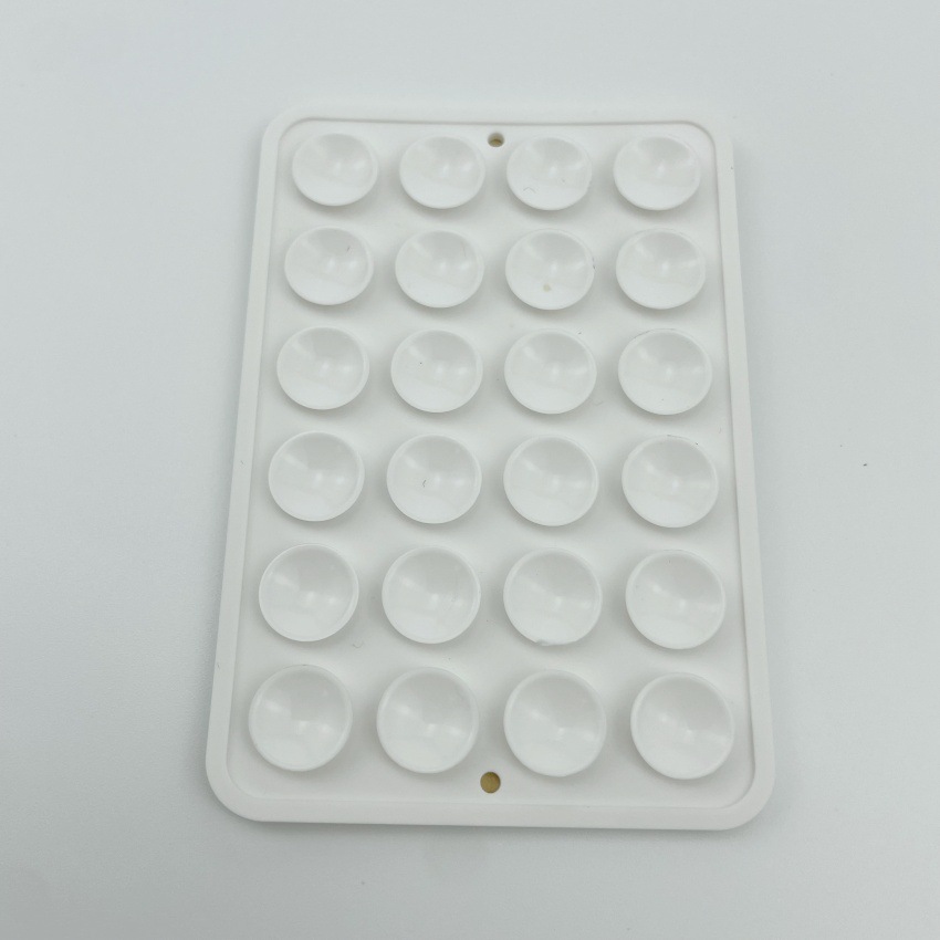 Funda de silicona antideslizante con ventosas para teléfono, 24 piezas en stock, soporte portátil móvil para teléfono, cuadrado, de silicona de una sola cara.