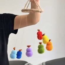 七彩葫芦娃风铃扭扭棒材料包手工diy创意制作礼物房间阳台挂饰