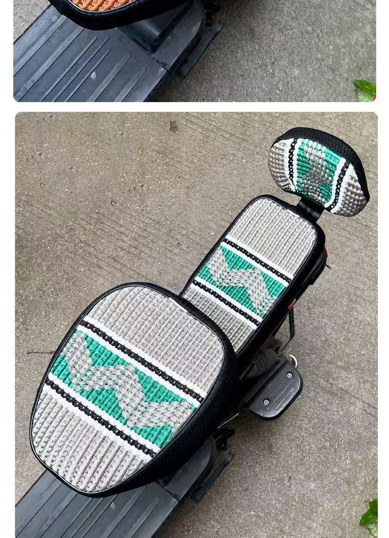 cubierta de cojín de automóvil eléctrico protector solar ventilable coche de batería grueso aislamiento térmico y cubierta de asiento resistente al desgaste de verano de hielo tranvía cubierta de cojín