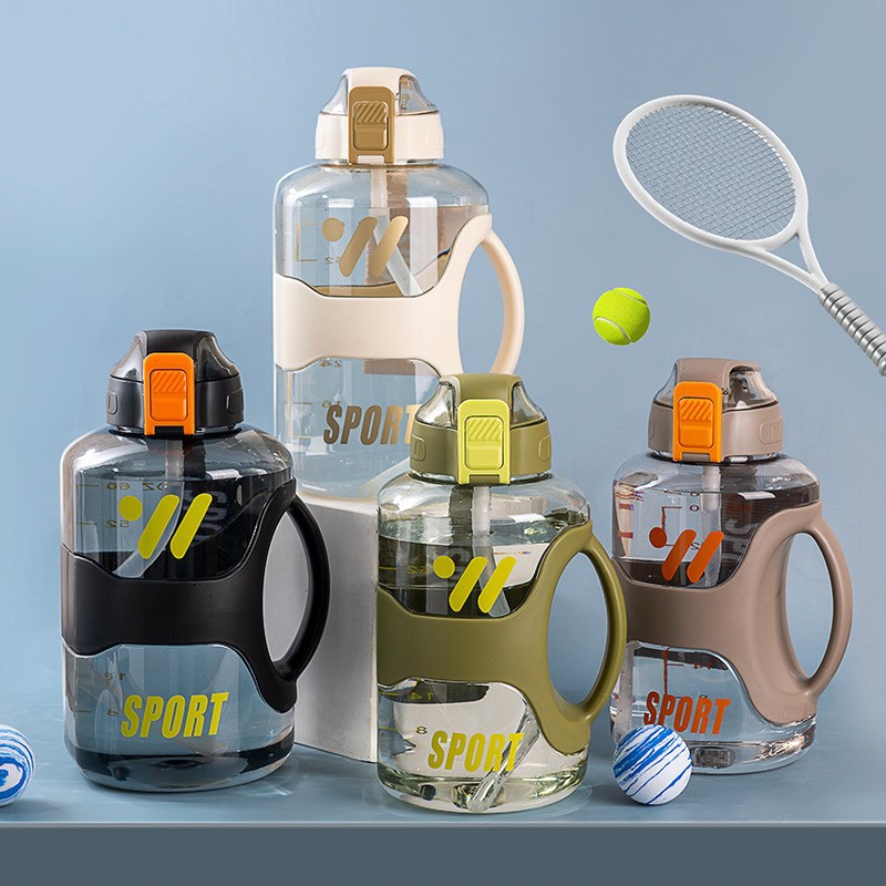 Yili hervidor deportivo de plástico de gran capacidad portátil taza de agua de acondicionamiento físico para hombres y mujeres barril de agua fresco para salir taza casual