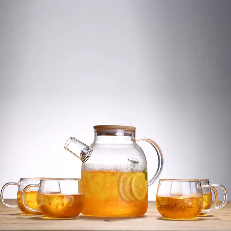 Glass teapot for home use, capacious set