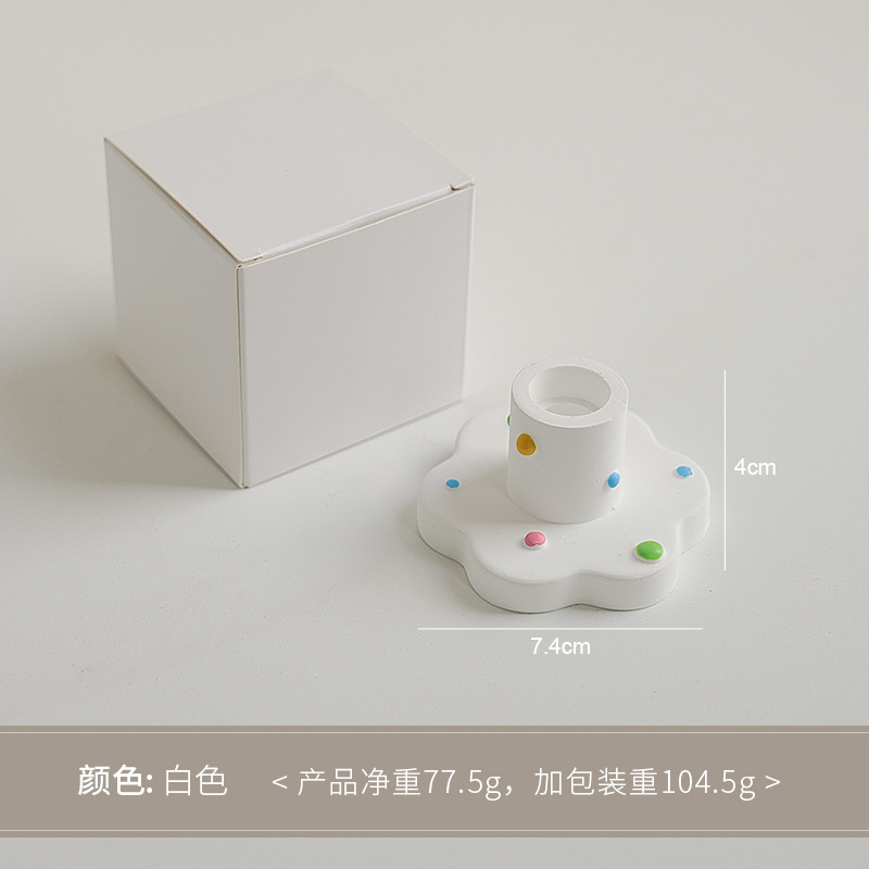 Vela Candelabro Atmósfera Adornos Candelero Decoración de escritorio para el hogar creativo Candelabro Base de vela de aromaterapia de yeso transfronterizo