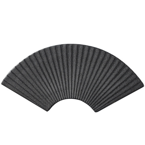 Fan-shaped striped plate, special-shaped plate, Japanese-style sushi plate, ceramic dessert plate, home creative platter, commercial hotel table setting