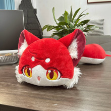 抖音爆款喵喵蛇耳朵大新年卡通保暖毛绒公仔帽子办公室公仔批发