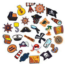 跨境海盗卡通diy饰品配件小号pvc软胶贴片服饰手机壳装饰素材批发