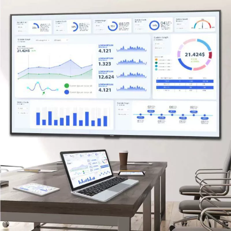 Ультратонкий 85″ 4K LCD смарт‑телевизор (Skyworth), AI‑функции, энергосберегающий, сетевой