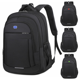 Cross-Border New Style Printable Logo Business Backpack Large Capacity Casual Travel Backpack Simple Lightweight Computer School Bag