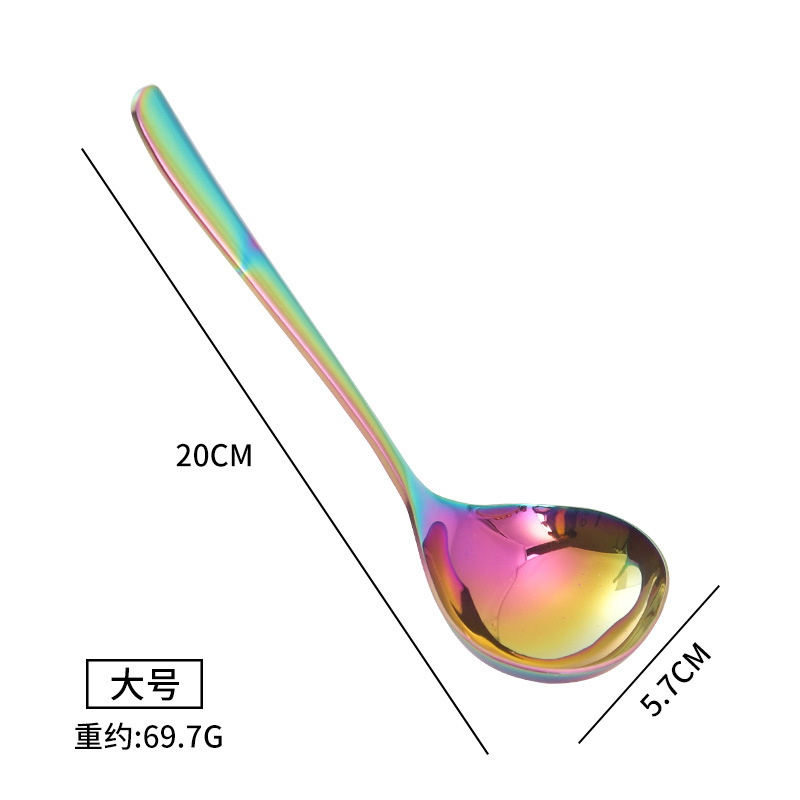 304 de acero inoxidable creativo en forma de corazón sopa cuchara engrosada sola olla caliente cuchara vajilla occidental cuchara pública se puede personalizar logo