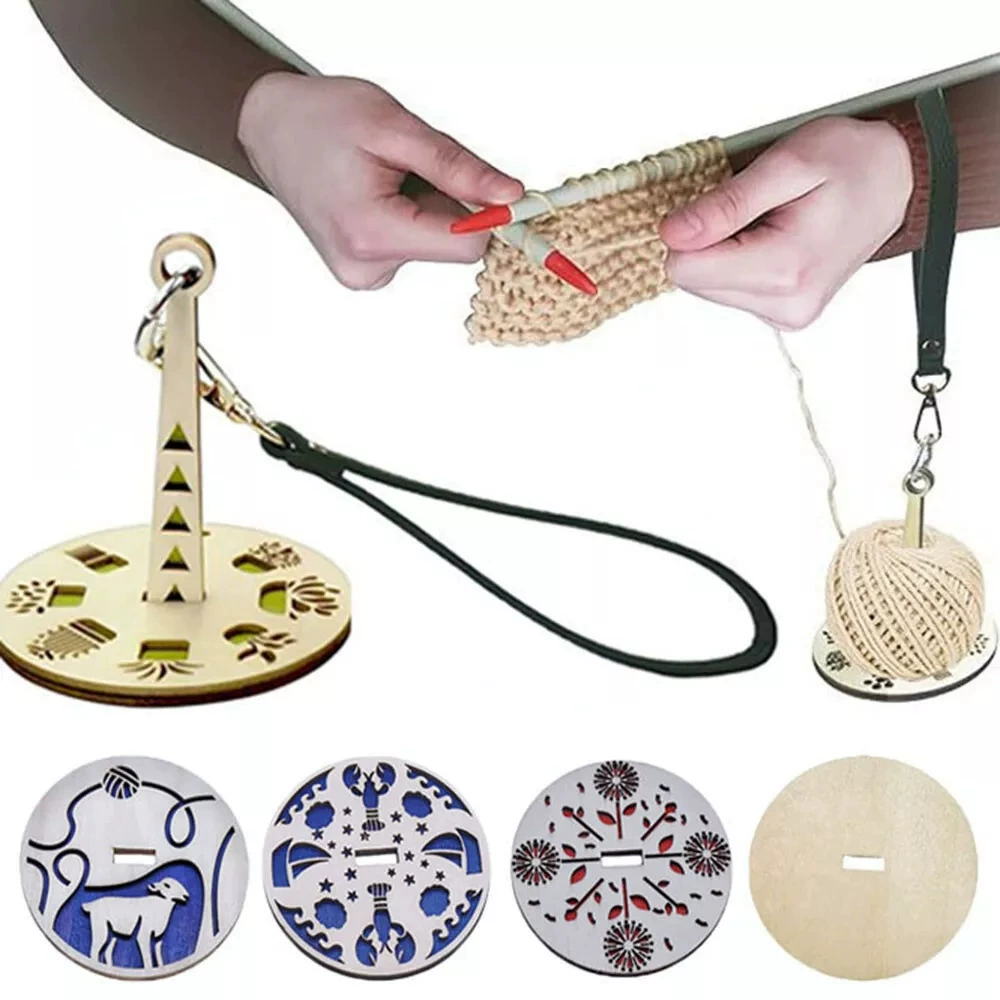[Amazon Portable Wrist Yarn Holder, деревянная портативная подставка для пряжи на запястье]