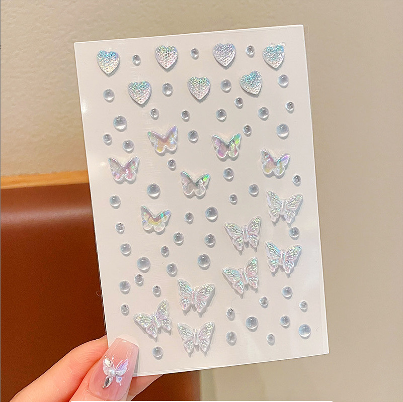Transparent butterfly heart diamond