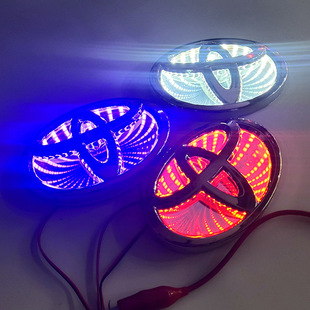 3D Car Logo Light Is Suitable for TOYOTA Luminous Logo TOYOTA Tunnel LED Light ColD Light Luminous Car Logo Light
