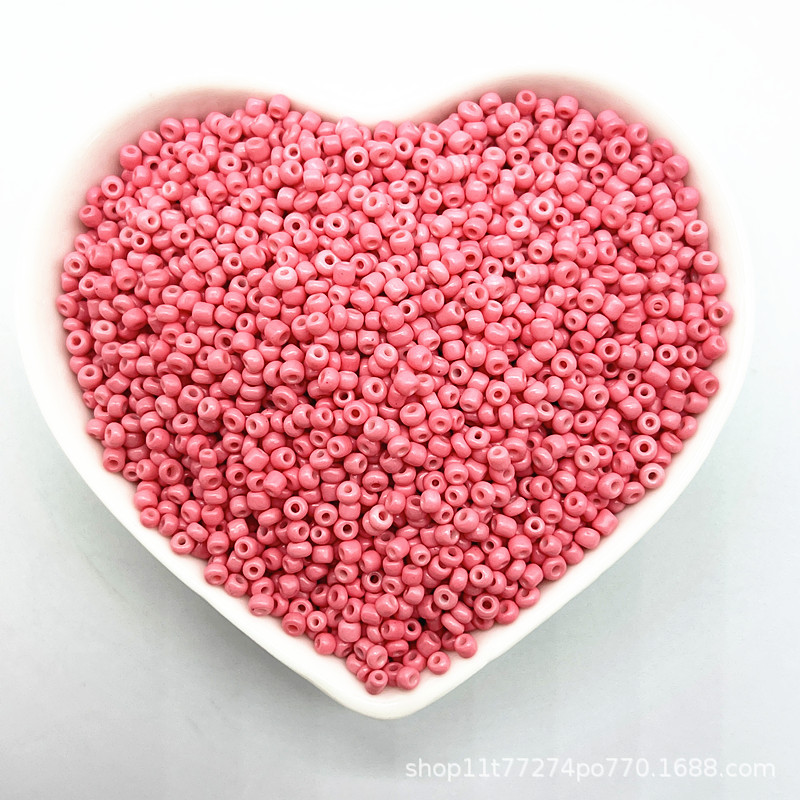 2/3/4mm color sólido vidrio pequeño arroz cuentas DIY hecho a mano collar pulsera joyería accesorios (15g un paquete)