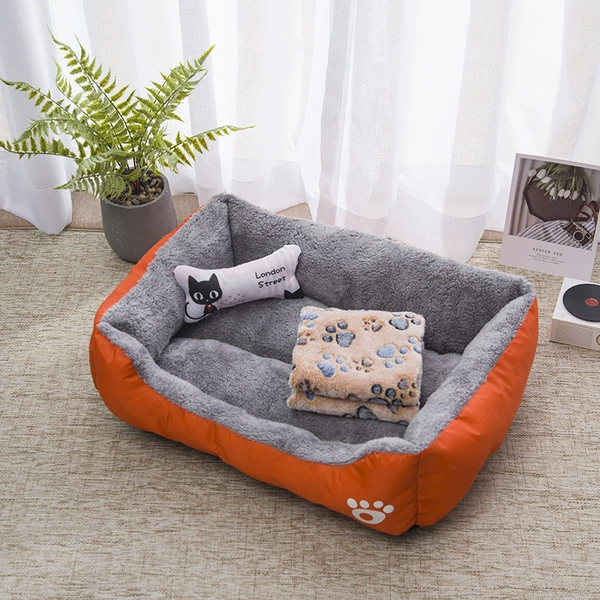 Orange duvet, toy