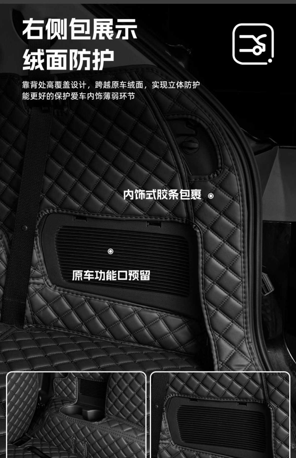 Suitable for Toyota Crown Land Cruiser Full Surround Trunk Mat 21-24 Models 5/7 Seats Modification Accessories Trunk Mat Land Cruiser