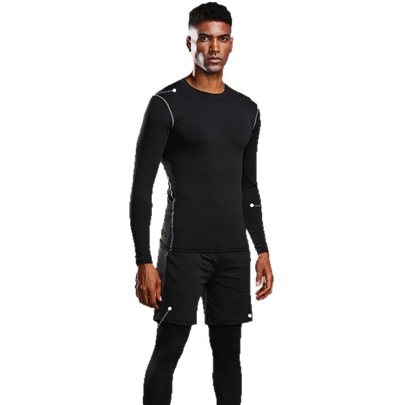 Transfronterizos deportivos rápidos ropa de entrenamiento para correr ropa de entrenamiento camiseta de mangas largas elástica fitness ropa interior para correr baloncesto image 6