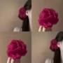 侧边大号复古网纱鲨鱼夹