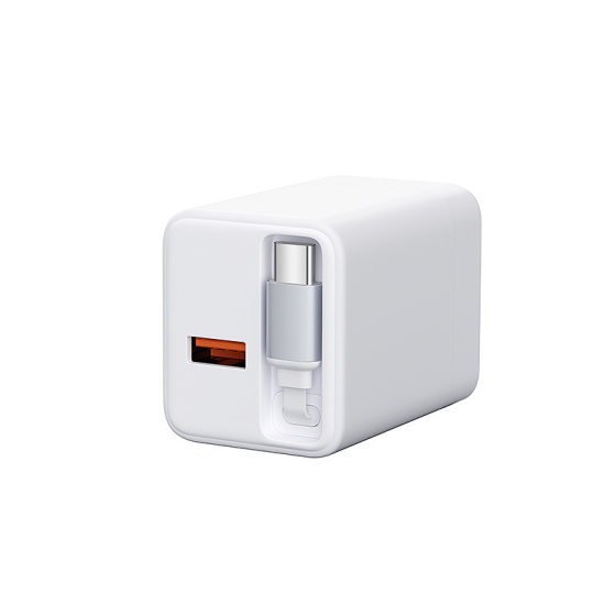 40W Retractable Cable Charger Suitable for Huawei Apple 16 Mobile Phone Charger Type-C Port Cable Dual Port Fast Charging Head
