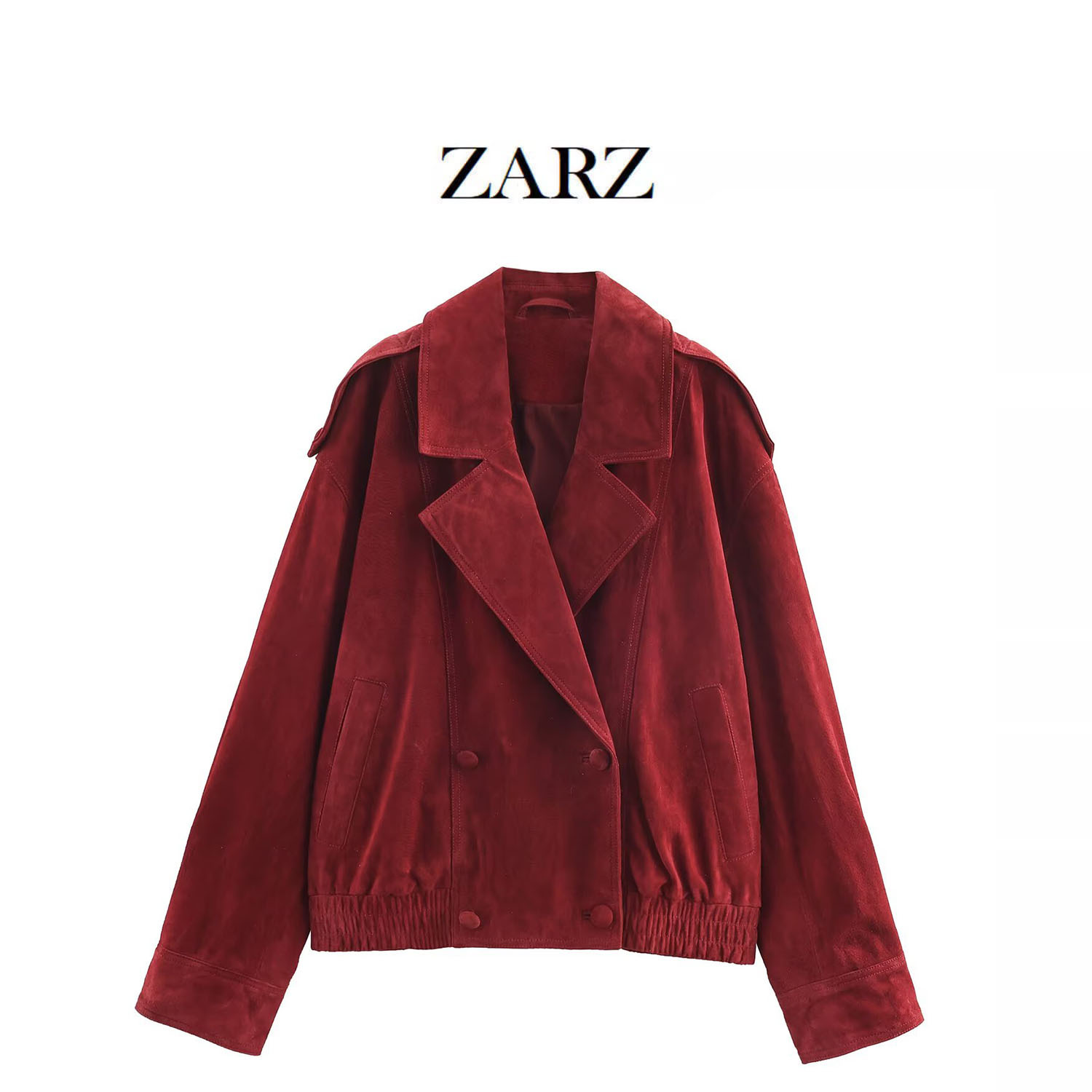 Zarz Homemade European and American Style New Women's Fashionable Casual Suede Leather Jacket 4341/783