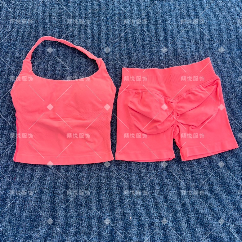 AliExpress venta caliente DFYNE nuevo fitness yoga traje deportivo chaleco halter sujetador pantalones cortos traje mujer