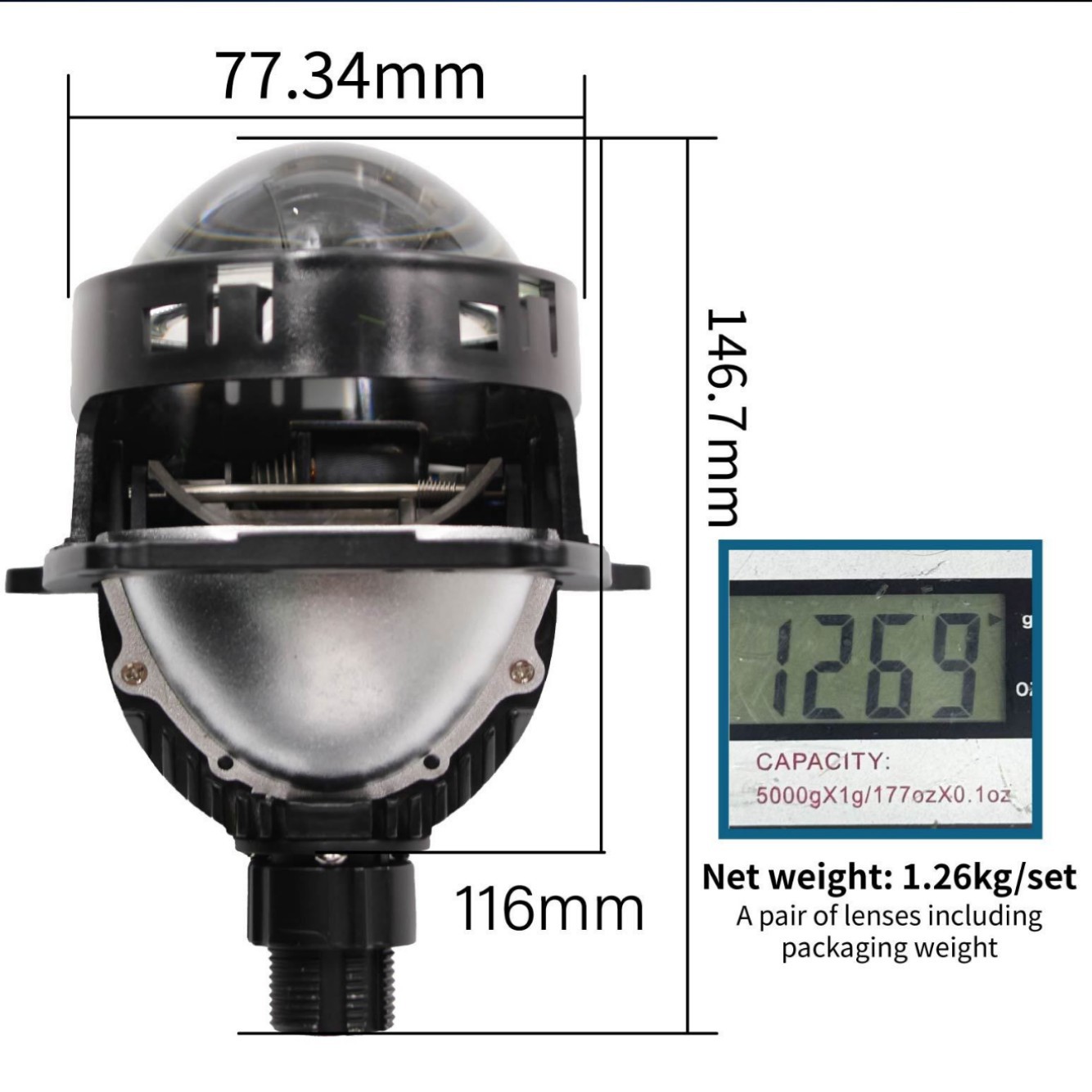 Nuevo B2S transfronterizo lente de doble luz de alta potencia del automóvil LED delanteros súper brillantes transformados LED Headli