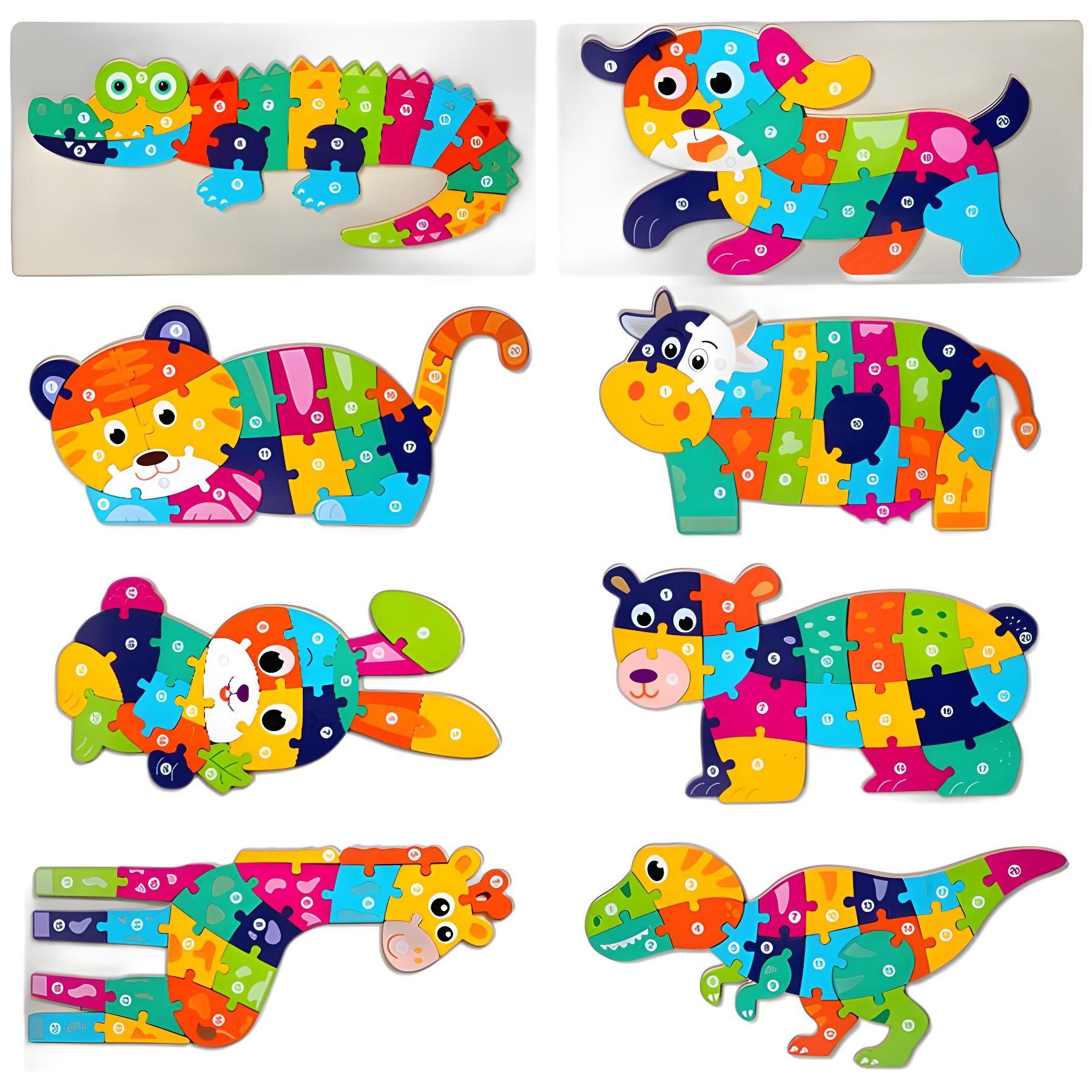 Gran tamaño de cierre puzzle de dinosaurio tridimensional puzzle cognitivo digital animal puzzle puzzle infantil puzzle puzzle