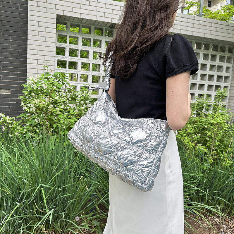 New Wandering Cloud Bag Bubble Pleated Down Bag Shoulder Bag Crossbody Bag Hand-held Armpit Bag_voghion.com