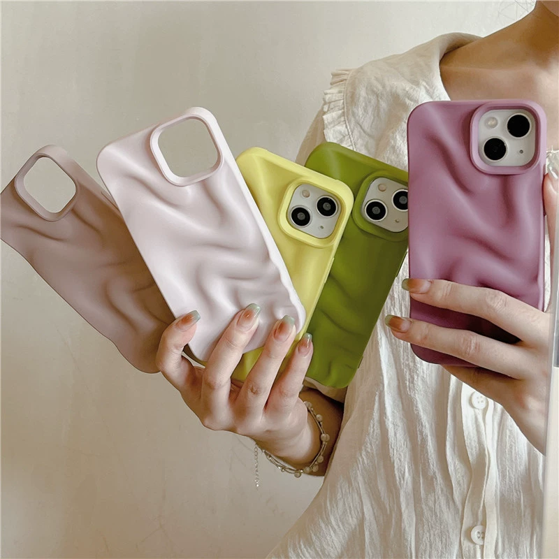 Apple, compatible iPhone17 Pro, phone case, iPhone 16, protective case, high-quality style, wave pattern, iphone