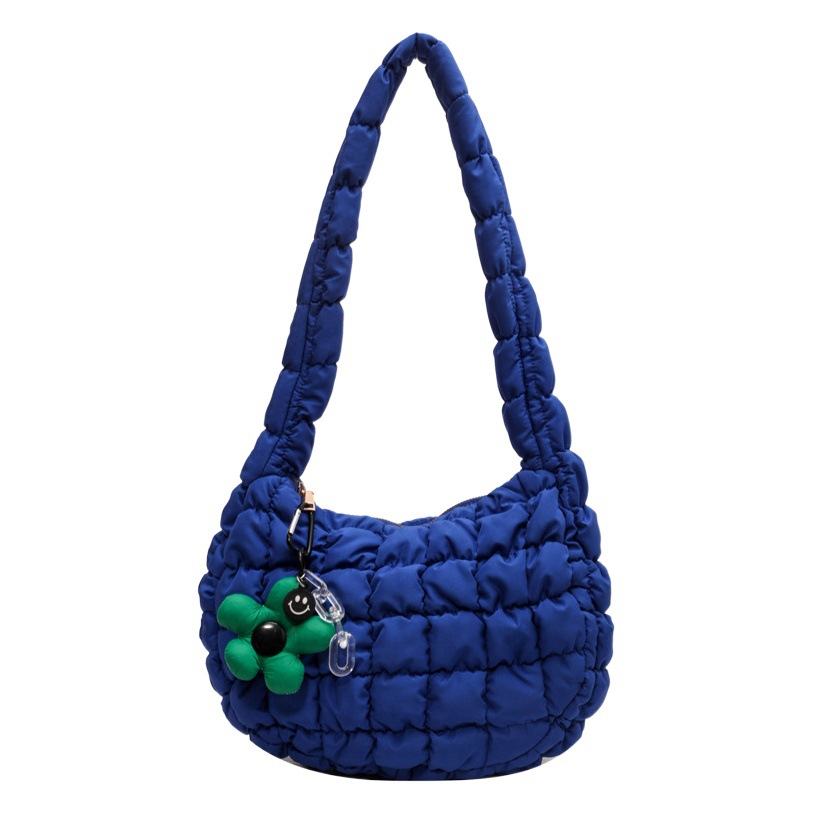 Bolso de hombro para mujer 2026, nuevo bolso casual de burbujas, estilo coreano, de algodón, plisado, tipo nube, a la moda, artículo de gran tendencia