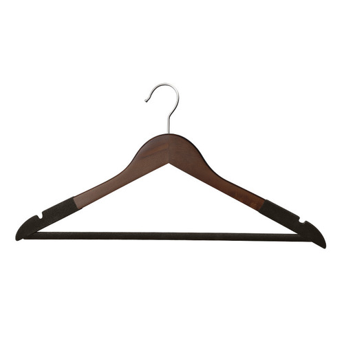 Large clothes rack wholesale clothing store organization and storage non-slip seamless household hanging clothes support clothes rack flocking solid wood clothes hanger