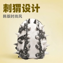 跨境双肩包女士2025新款韩版时尚个性大容量背包搞怪书包刺猬