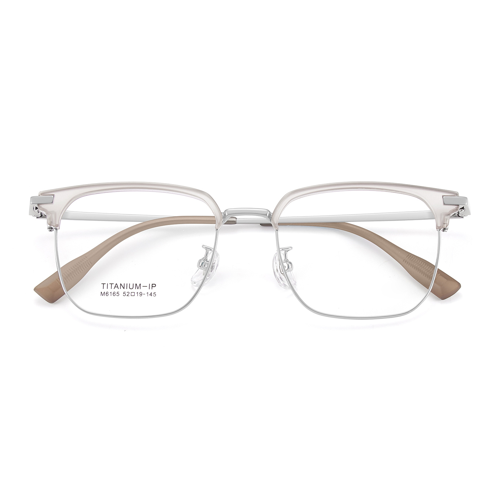 Té de miel esmaltado cinza de titanio red roja ultra ligera TR titanio cejas marco de gafas piernas de titanio elásticas con espejos Danyang lote