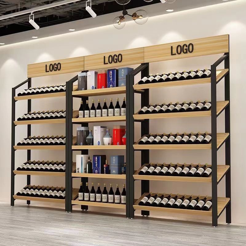 Shoe Store Shelf Display Rack Shopping Mall Gift Makeup Display Rack Red Wine Shirt Bag Shoe Rack Red Wine Display Cabinet