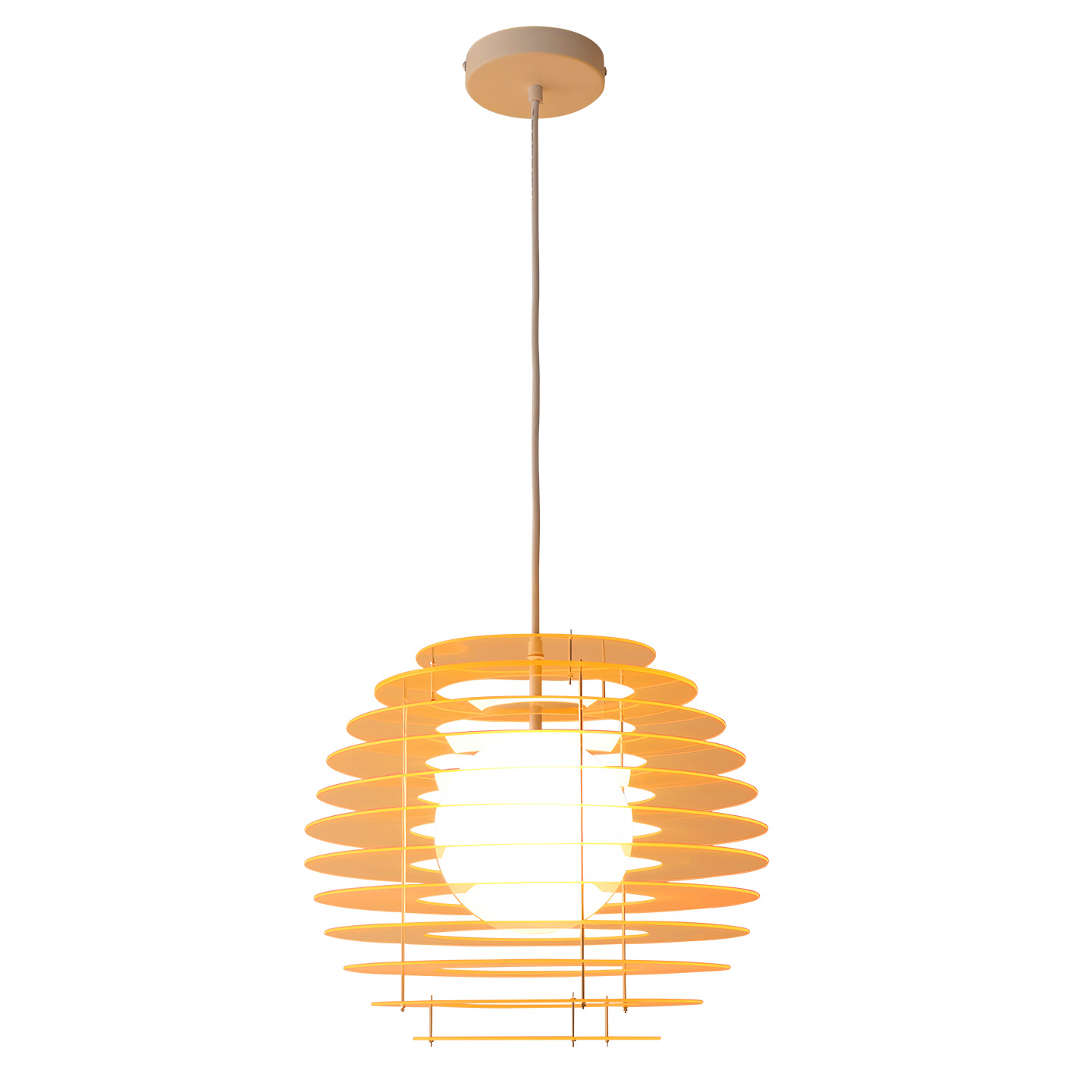 Sunset naranja candelabro restaurante cabecera bar isla meseta antiguo Bauhaus Memphis diseñador atmósfera luces retro