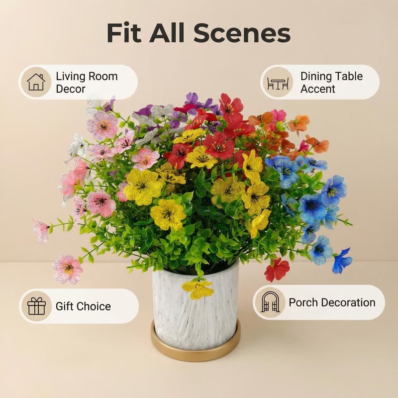 Cross-Border Artificial Flowers 7-Pronged Eucalyptus Violet Amazon Artificial Silk Flowers Photography Background Home Plastic Floral Art Cross-Border Artificial Flowers 7-Pronged Eucalyptus Violet Amazon Artificial Silk Flowers Photography Background Home Plastic Floral Art